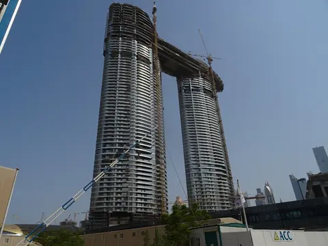 Ход строительства The Address Residence Sky View, Downtown Dubai — 27 августа 2018, готовность 85.03%, снимок 3 из 11