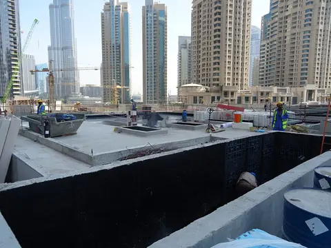 Boulevard Crescent, Downtown Dubai construction progress — 8 October 2018, 86.70% complete, photo 3 of 12