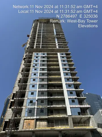 West Bay Tower, Business Bay construction progress — 11 November 2024, 57.20% complete, photo 7 of 9