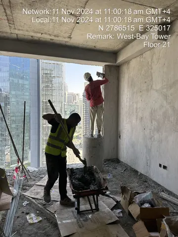 West Bay Tower, Business Bay construction progress — 11 November 2024, 57.20% complete, photo 6 of 9