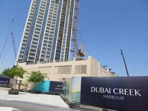 The Grand at Dubai Creek Harbour, Creek Island construction progress — 3 June 2021, 81.04% complete, photo 9 of 11