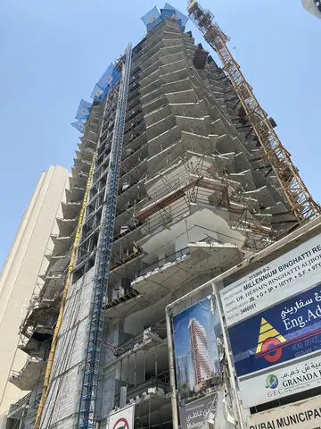 Millennium Binghatti Residences, Business Bay construction progress — 7 June 2020, 44.08% complete, photo 6 of 9