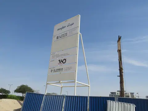 Ход строительства Azizi Greenfield, Meydan Avenue — 28 февраля 2021, готовность 1.01%