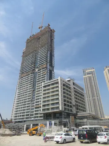 Palace Residences - Dubai Creek Harbour, Dubai Creek Harbour construction progress — 2 September 2022, 63.21% complete, photo 2 of 3