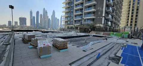 Ход строительства Beach Mansion, Emaar Beachfront — 10 декабря 2024, готовность 80.85%, снимок 2 из 6