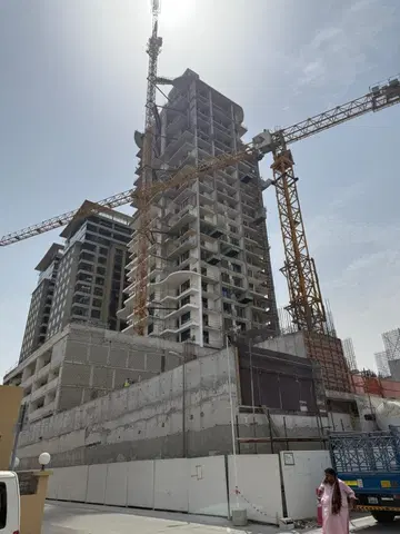 Samana Waves, Jumeirah Village Circle construction progress — 14 July 2025, 54.37% complete, photo 4 of 11