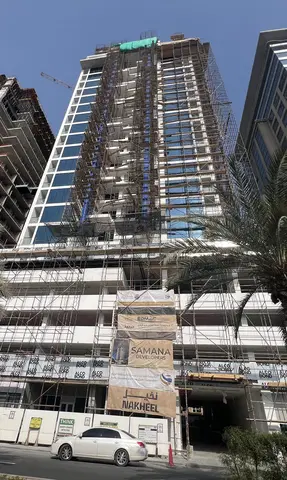 Samana Waves, Jumeirah Village Circle construction progress — 5 February 2026, 76.72% complete, photo 5 of 6
