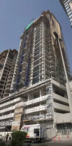 Samana Waves, Jumeirah Village Circle construction progress — 5 February 2026, 76.72% complete, photo 4 of 6