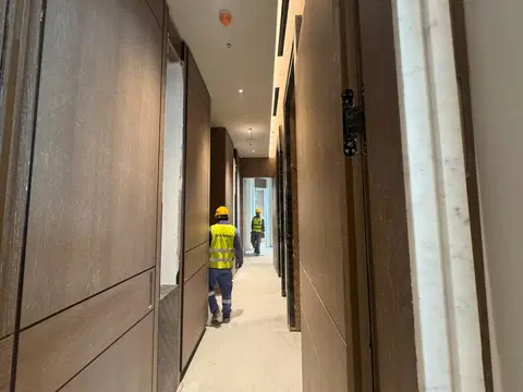 Ava Palm Jumeirah Dorchester Collection, Palm Jumeirah construction progress — 27 February 2026, 79.84% complete, photo 10 of 14