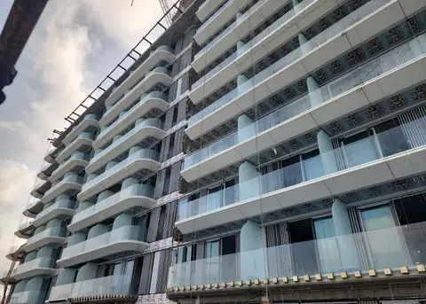 Address Residences The Bay, Emaar Beachfront construction progress — 17 March 2026, 67.08% complete, photo 8 of 8