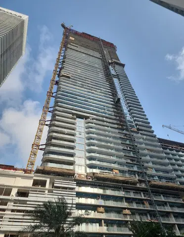 Address Residences The Bay, Emaar Beachfront construction progress — 17 March 2026, 67.08% complete, photo 7 of 8