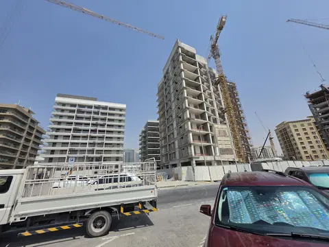 AG Central, DubaiLand Residence Complex construction progress — 17 September 2026, 58.65% complete, photo 2 of 9