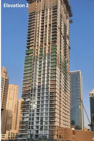 Marina Shores, Dubai Marina construction progress — 30 October 2025, 66.65% complete, photo 2 of 9