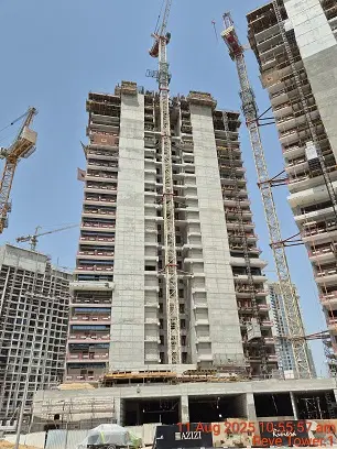 Azizi Riviera Rêve, Azizi Riviera construction progress — 11 August 2025, 53.13% complete, photo 6 of 14