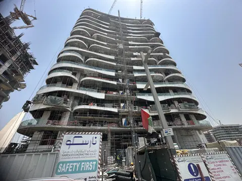 One Canal, Al Wasl construction progress — 28 July 2026, 77.42% complete, photo 2 of 8