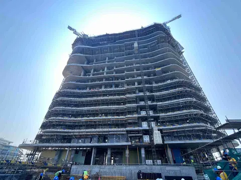 Bulgari Lighthouse Dubai, Jumeirah Bay Island construction progress — 15 October 2025, 36.45% complete, photo 7 of 7