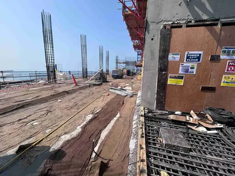 Bulgari Lighthouse Dubai, Jumeirah Bay Island construction progress — 15 October 2025, 36.45% complete, photo 6 of 7