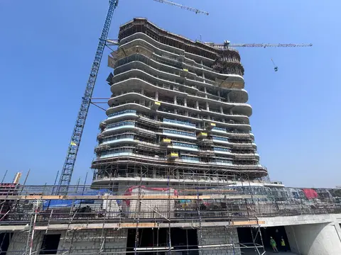 Bulgari Lighthouse Dubai, Jumeirah Bay Island construction progress — 15 October 2025, 36.45% complete, photo 3 of 7