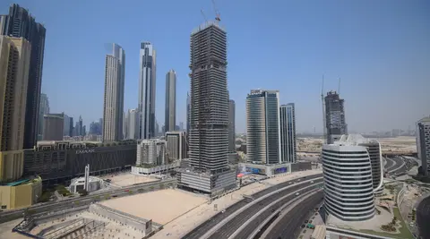 Ход строительства St. Regis Residences Financial Center Road, Downtown Dubai — 22 сентября 2025, готовность 80.62%, снимок 4 из 9