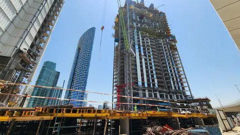 Ход строительства Bluewaters Bay, Bluewaters Island — 27 апреля 2026, готовность 28,38%, снимок 4 из 9