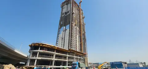 Bluewaters Bay, Bluewaters Island construction progress — 25 August 2026, 36.97% complete, photo 13 of 13