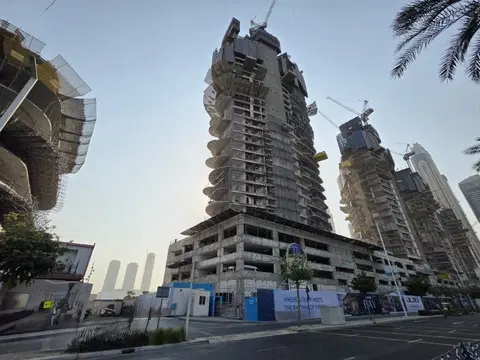 Damac Bay, Dubai Marina construction progress — 18 August 2026, 33.76% complete, photo 10 of 10