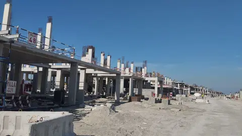 Palm Jebel Ali - Frond P, Palm Jebel Ali construction progress — 4 August 2026, 34.65% complete, photo 3 of 10
