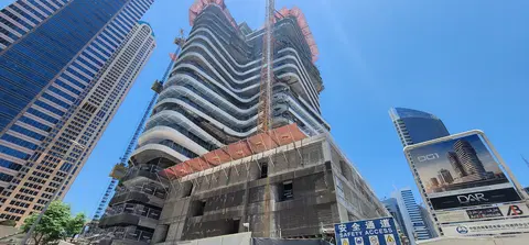 Ход строительства DG1 Living, Business Bay — 9 июня 2026, готовность 53,37%, снимок 8 из 11