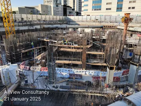 Ход строительства Canal Crown, Business Bay — 22 января 2025, готовность 11.76%, снимок 3 из 4