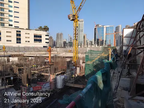 Ход строительства Canal Crown, Business Bay — 22 января 2025, готовность 11.76%, снимок 1 из 4