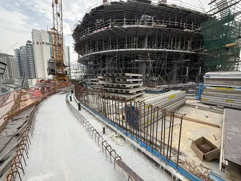 Canal Crown 2, Business Bay construction progress — 24 March 2026, 26.12% complete, photo 6 of 7