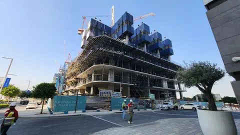 Ход строительства Seapoint, Emaar Beachfront — 3 октября 2025, готовность 15.97%, снимок 4 из 8