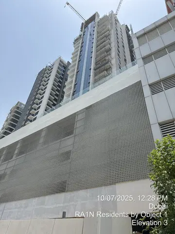 Ход строительства RA1N, Jumeirah Village Circle — 14 июля 2025, готовность 91.62%, снимок 3 из 8
