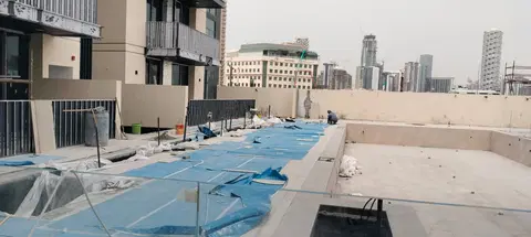 Belmont Residences, Jumeirah Village Triangle construction progress — 26 March 2026, 90.01% complete, photo 6 of 9