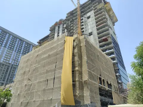 The Highbury at MBR City, Sobha Hartland construction progress — 24 August 2025, 37.34% complete, photo 3 of 8