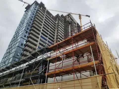 The Highbury at MBR City, Sobha Hartland construction progress — 3 April 2026, 67.30% complete, photo 9 of 11