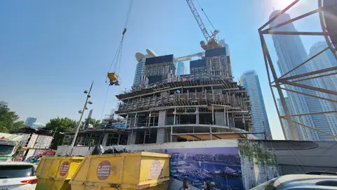 Ход строительства Damac Bay 2 by Cavalli, Dubai Harbour — 28 октября 2025, готовность 19.16%, снимок 9 из 9
