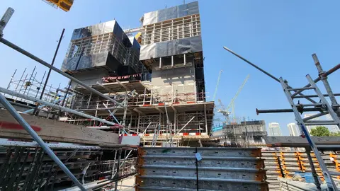 Ход строительства Damac Bay 2 by Cavalli, Dubai Harbour — 28 октября 2025, готовность 19.16%, снимок 7 из 9
