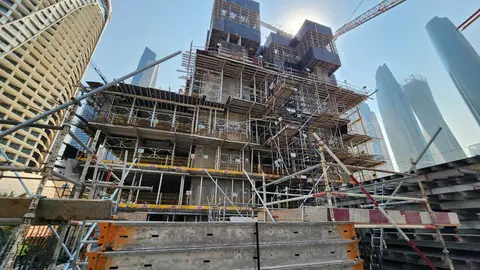 Ход строительства Damac Bay 2 by Cavalli, Dubai Harbour — 28 октября 2025, готовность 19.16%, снимок 6 из 9