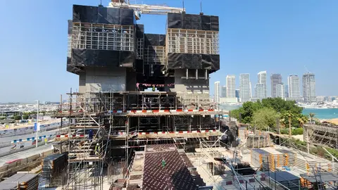 Ход строительства Damac Bay 2 by Cavalli, Dubai Harbour — 28 октября 2025, готовность 19.16%, снимок 1 из 9