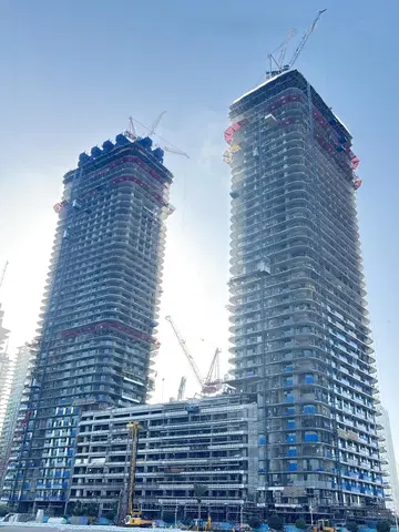Bayview, Dubai Marina construction progress — 30 June 2026, 48.92% complete, photo 3 of 8