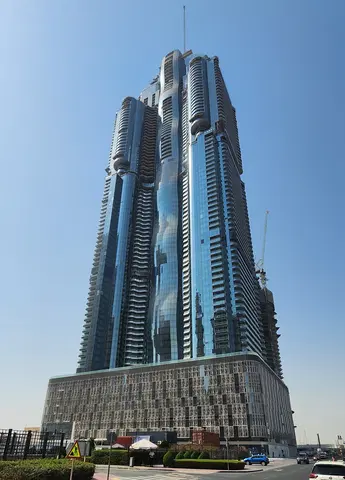 Al Habtoor Tower, Business Bay construction progress — 31 August 2026, 90.01% complete, photo 7 of 11