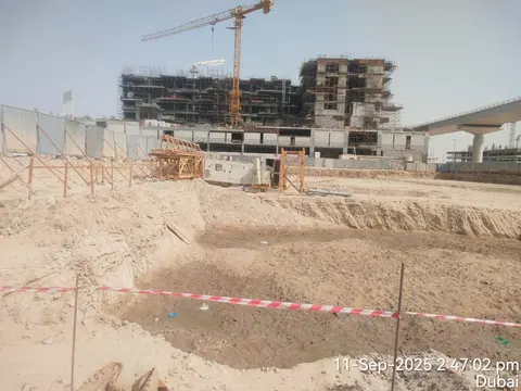 California By Sd, Al Furjan construction progress — 11 September 2025, 1.47% complete, photo 3 of 6