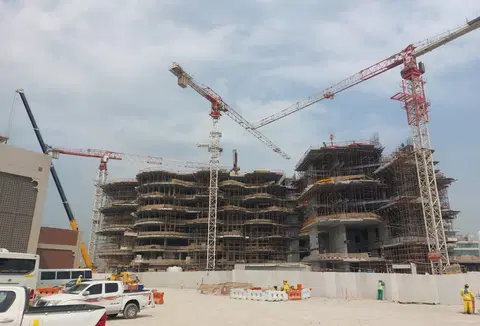 SLS Residences The Palm, The Palm Crescent construction progress — 21 August 2025, 29.23% complete, photo 6 of 6