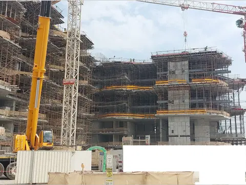 SLS Residences The Palm, The Palm Crescent construction progress — 21 August 2025, 29.23% complete, photo 5 of 6