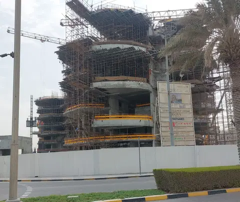 SLS Residences The Palm, The Palm Crescent construction progress — 21 August 2025, 29.23% complete, photo 4 of 6