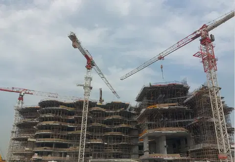 SLS Residences The Palm, The Palm Crescent construction progress — 21 August 2025, 29.23% complete, photo 3 of 6