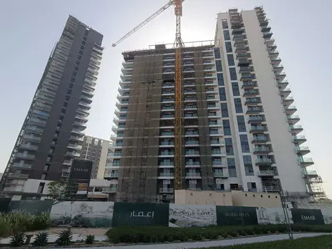 Ход строительства Greenside Residence, Dubai Hills Estate — 4 июня 2026, готовность 87,01%, снимок 3 из 14