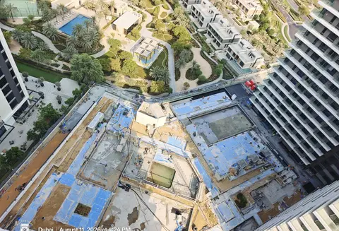 Ход строительства Greenside Residence, Dubai Hills Estate — 14 сентября 2026, готовность 93.32%, снимок 2 из 10