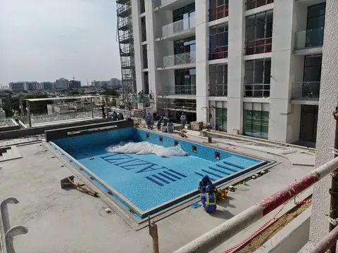 Ход строительства Azizi Central, Al Furjan — 27 января 2026, готовность 78.60%, снимок 6 из 7